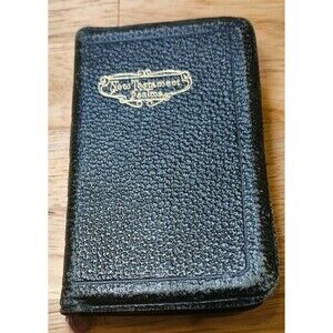 Vtg Holman Jewel New Testament Psalms Genuine Leather-King James Version-KJV